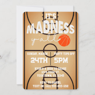 Es ist Madness Y'all Basketball Watch Party Einladung