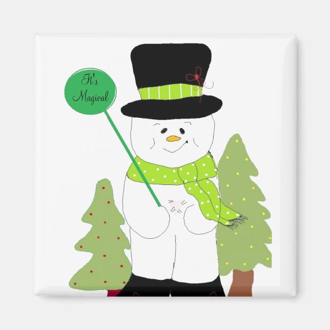 Es ist Magischer Schneemann Magnet (Vorne)