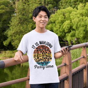 Es ist Mahjong Party Zeit   Funny mahjong T-Shirt