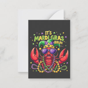 Es ist Mardi Gras Bruh Funny Shrimp New Orleans Mitteilungskarte