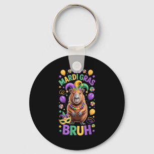 Es ist Mardi Gras bruh Meme Capybara Mardi Gras Schlüsselanhänger