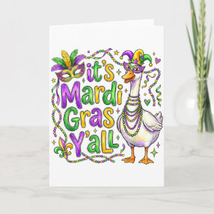 Es ist Mardi Gras, ihr Gänse, lustige Karnevalsumz Karte