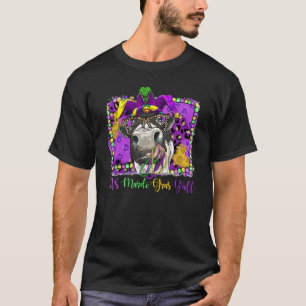 Es ist Mardi Gras Y'all Leopard Western Färse Kuh T-Shirt