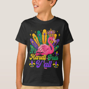 Es ist Mardi Gras Yall Lustiger Flamingo Karneval T-Shirt