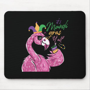 Es ist Mardi Gras Yall Shenanigan Beans Flamingo Mousepad