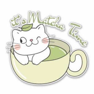es ist Matcha-Zeit, Matcha  Aufkleber