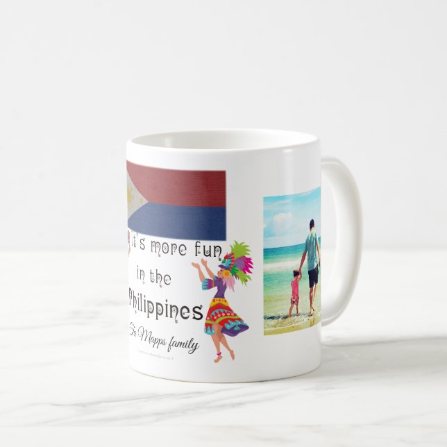 Es ist mehr Spaß in den Philippinen - Familie Kaffeetasse (VorderseiteRechts)