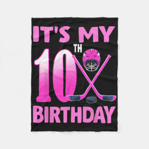 Es ist mein 10. Geburtstag Mädchen Eishockey 10 Ja Fleecedecke