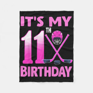 Es ist mein 11. Geburtstag Mädchen Eishockey 11 Ja Fleecedecke
