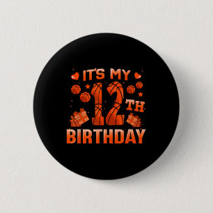 Es ist mein 12. Geburtstag Bysketbyll Boys Girls 1 Button
