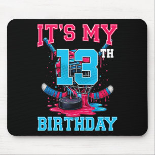 Es ist mein 13. Geburtstag Hockey 13 Jahre alter E Mousepad