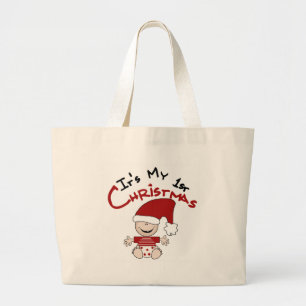 Es ist mein 1. Weihnachten Jumbo Stoffbeutel
