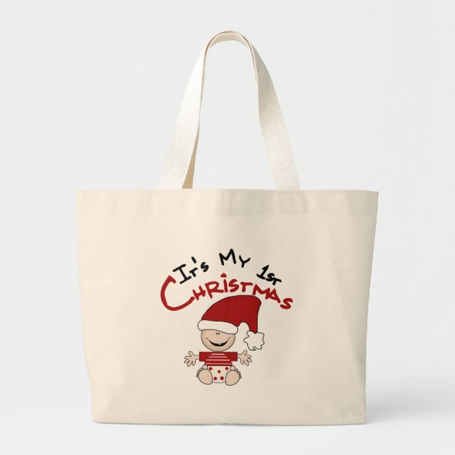 Es ist mein 1. Weihnachten Jumbo Stoffbeutel (Vorne)
