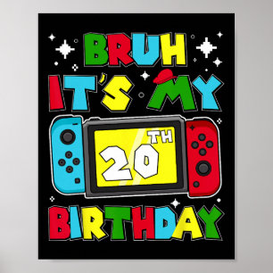 Es ist mein 20. Geburtstag Videospiel 20 Jahre alt Poster