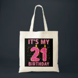 Es ist mein 21. Geburtstag süßer Donut 21 Jahre al Tragetasche<br><div class="desc">Es ist mein 21. Geburtstag Süßes Donut 21 Jahre altes Sonnengeschenk</div>