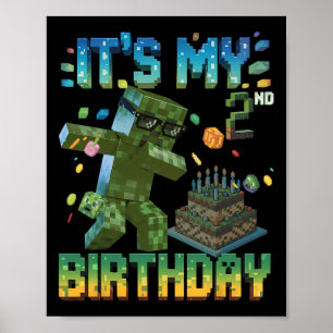 Es ist mein 2. Geburtstagsgeschenk Pixel Gamer Jun Poster