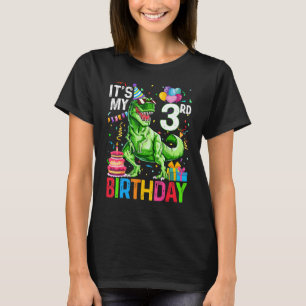 Es ist mein 3. Geburtstag Dinosaurier T Rex Happy T-Shirt