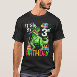 Es ist mein 3. Geburtstag Dinosaurier T Rex Happy T-Shirt