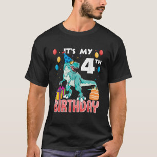 Es ist mein 4. Geburtstag Dino T Rex 4 Jahre alter T-Shirt
