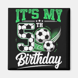 Es ist mein 5. Geburtstag Junge Fußball Ll 5 Jahre Magnet