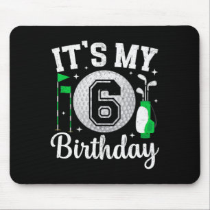 Es ist mein 6. Geburtstag Golf 6 Jahre alter Golfs Mousepad