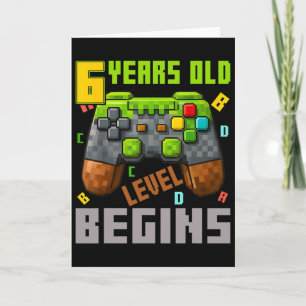 Es ist mein 6. Geburtstag Pixel Gaming Controller  Karte