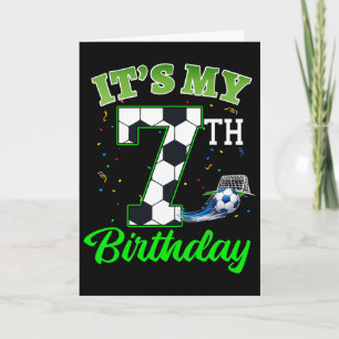 Es ist mein 7. Geburtstag Fußball Junge Mädchen Ki Karte