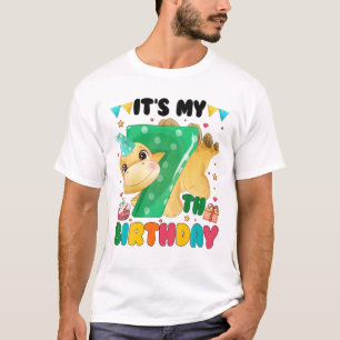 Es ist mein 7. Geburtstags-Glück 7 Jahre Dinosauri T-Shirt