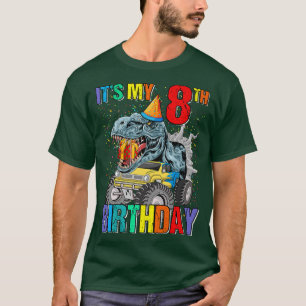 Es ist mein 8. Geburtstag Monster Truck Dinosaurie T-Shirt