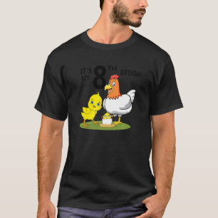 Es ist mein 8. Geburtstag Niedliches Huhn 8 Jahre T-Shirt