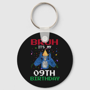 Es ist mein 9. Geburtstag 9 Jahre alt Lustiger Gor Schlüsselanhänger