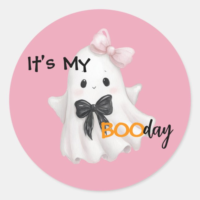 Es ist mein BOOday - Spooky Sweet Celebration Runder Aufkleber (Vorderseite)
