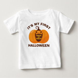 Es ist mein erster Halloween-Trick oder Treat Pump Baby T-shirt