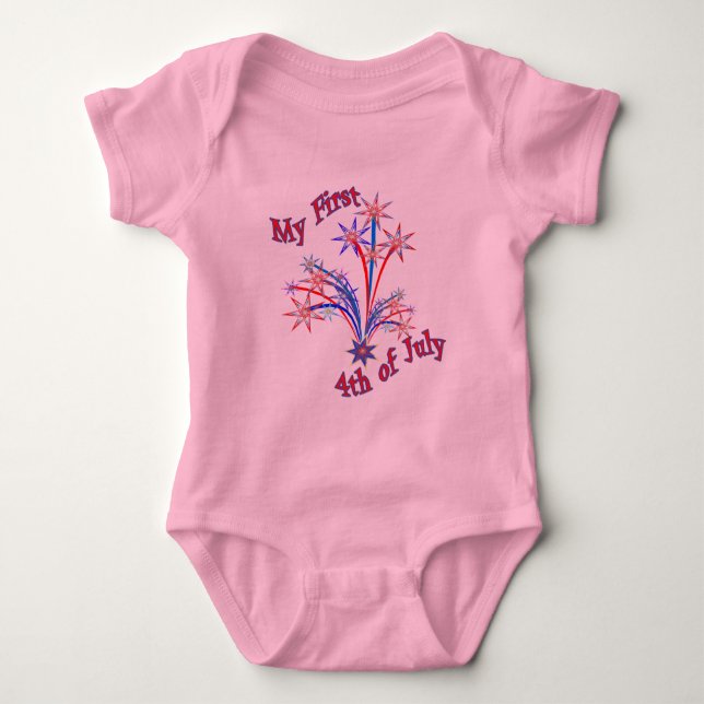 Es ist mein erstes 4. des Juli-Baby-Shirts Baby Strampler (Vorderseite)