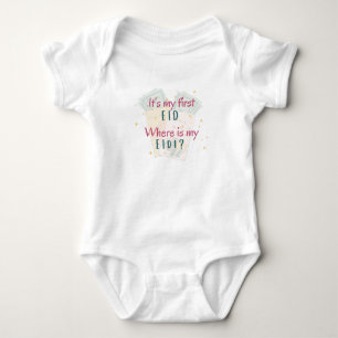 Es ist mein erstes Abendessen, wo ist mein Eidi? - Baby Strampler