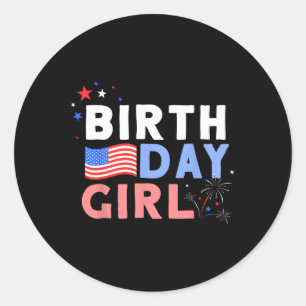 Es ist mein Geburtstag 4. Juli Design für Frauen Runder Aufkleber