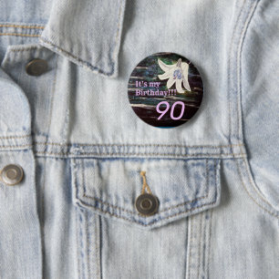Es ist mein Geburtstag! Blume 90. Geburtstag Button