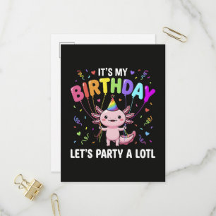 Es ist mein Geburtstag, lasst uns eine Menge feier Einladungspostkarte
