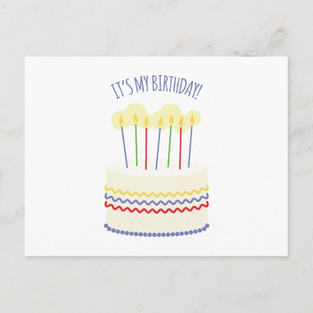 Es ist mein Geburtstag Postkarte (Vorderseite)