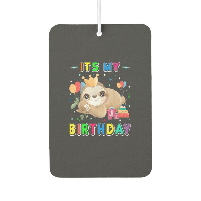 Es ist mein Geburtstag Süße Faultier Geburtstagsfe Autolufterfrischer (Vorderseite)