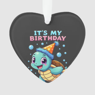 Es ist mein Geburtstag Süße Meeresschildkröte Ozea Ornament