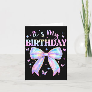 Es ist mein Geburtstag Tie Dye Coquette Schleife S Karte