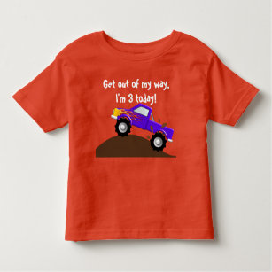 Es ist mein Geburtstags-lila Flammen-Monster-LKW Kleinkind T-shirt