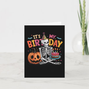 Es ist mein Geburtstagskelett Happy Halloween Gebu Karte
