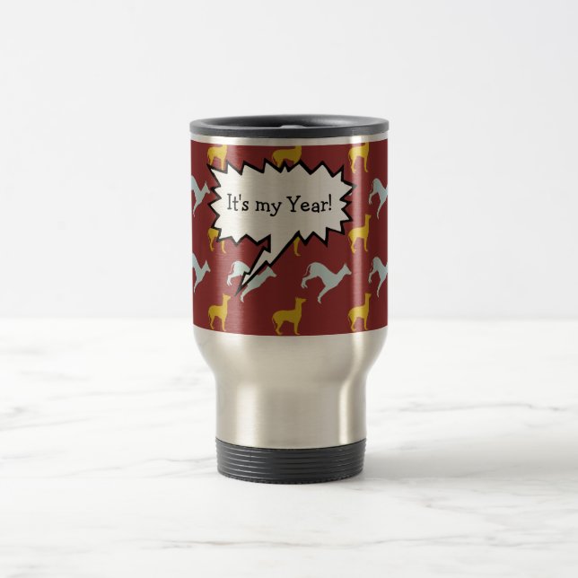 Es ist mein Hundeschema 2018 Zodiac Birthday Trave Reisebecher (Mittel)