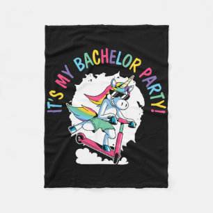 Es ist mein Junggesellenabschied Einhorn Bräutigam Fleecedecke