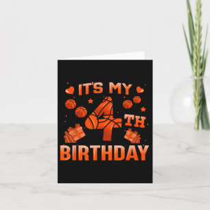 Es ist mein vierter Geburtstag Bysketbyll Boys Kid Karte