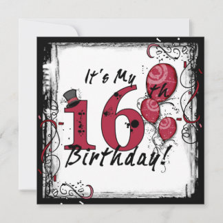 Es ist meine 16. Geburtstagsparty Grunge Einladung