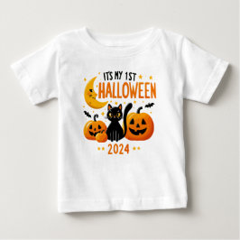 Es ist meine 1. Halloween Kürbis Black Cat Baby T-shirt