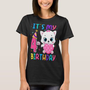 Es ist meine 4. Geburtstagskatze Geburtstag 4 Jahr T-Shirt